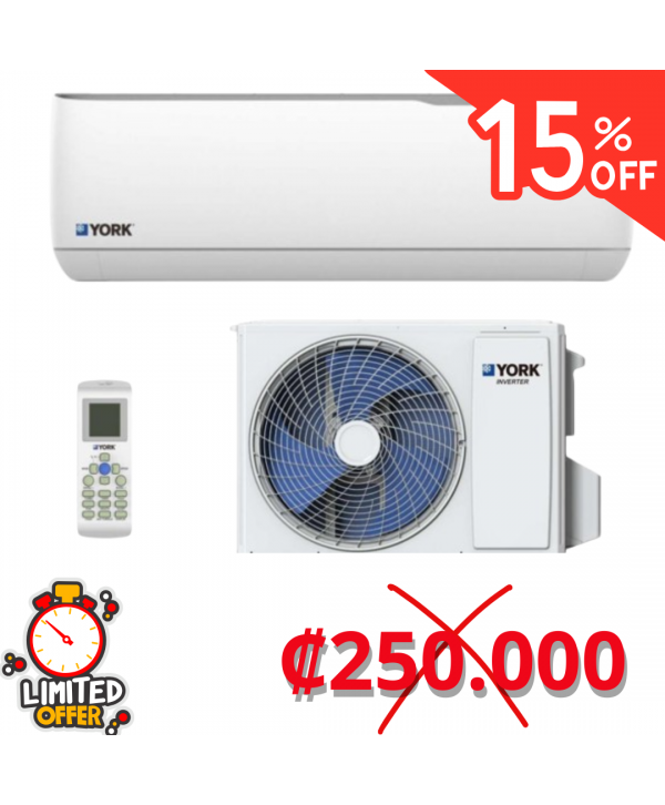 A/C YORK 12.000BTU, SEER 19 INVERTER-ECA-AHRI 