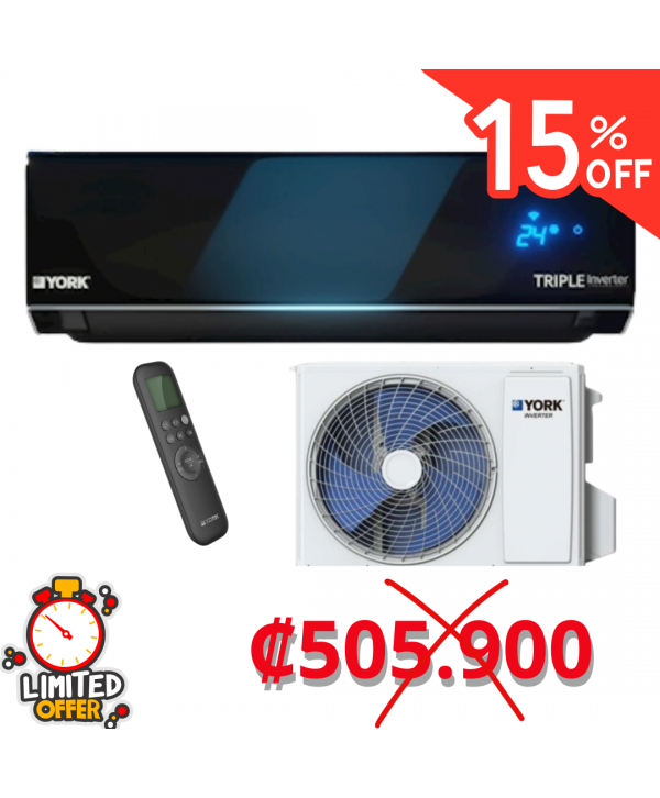 MINI SPLIT MARCA YORK, INVERTER DE 18.000BTU CON WIFI SEER 21