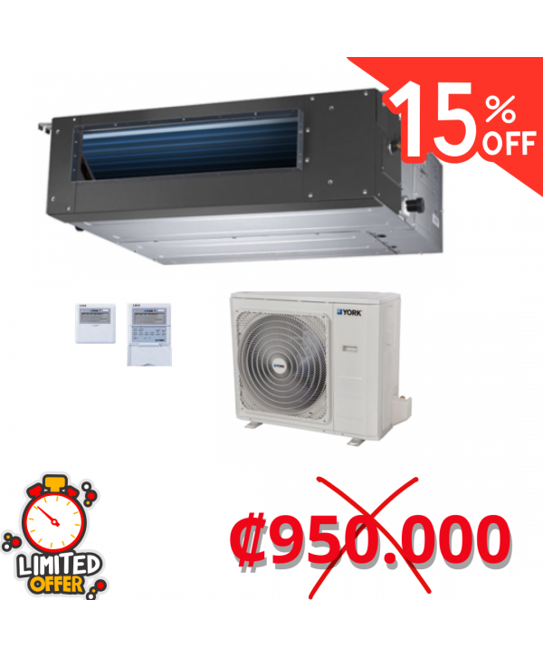YORK FANCOIL  (EVAPORADOR Y CONDENSADOR 36.000BTU TECNOLOGIA INVERTER SEER 14) 